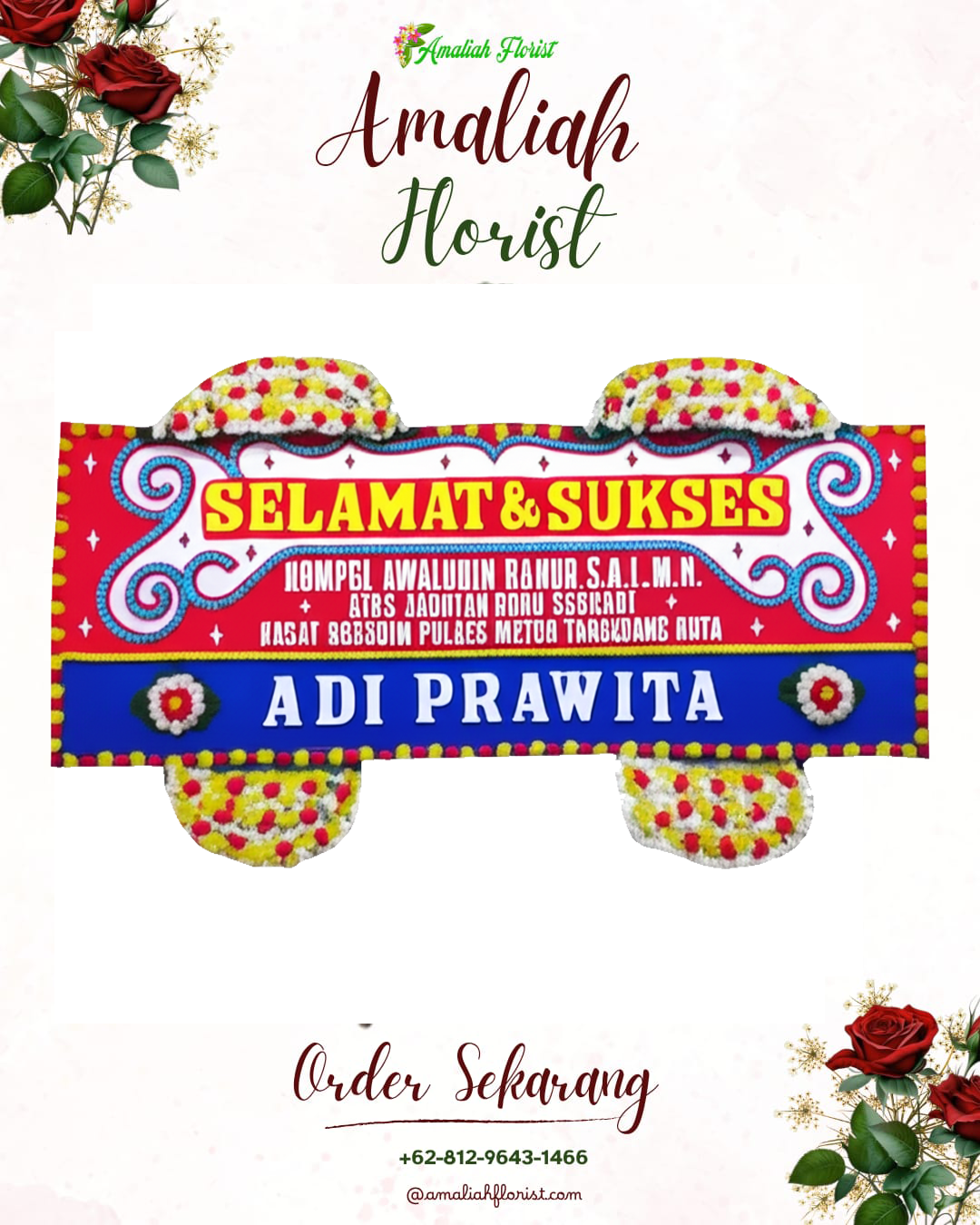 Papan Bunga Ucapan Selamat Salem